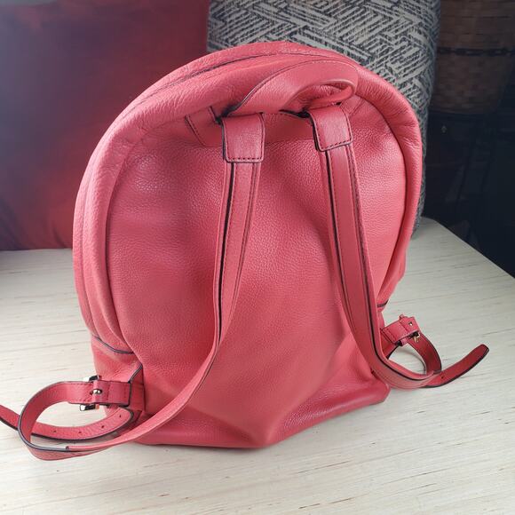 MICHAEL KORS | Jet Set | Pink Watermelon | Pebbled Leather | Backpack - Picture 2 of 10